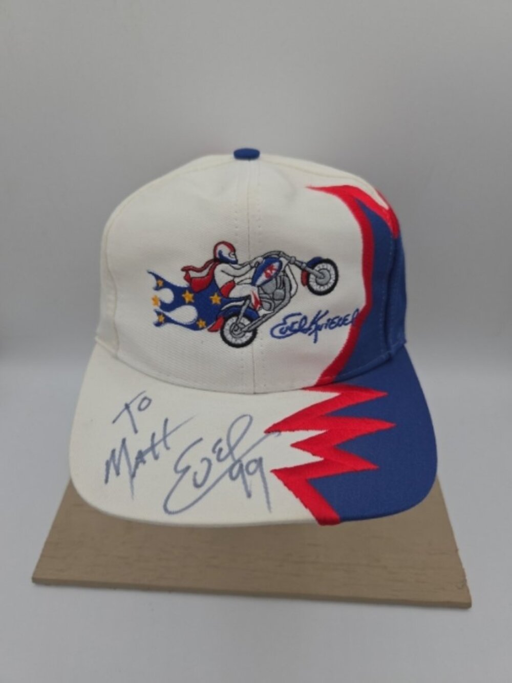 Evel Knievel Autographed 1999 Strapback Hat – Kati Headwear – Vintage NWOT